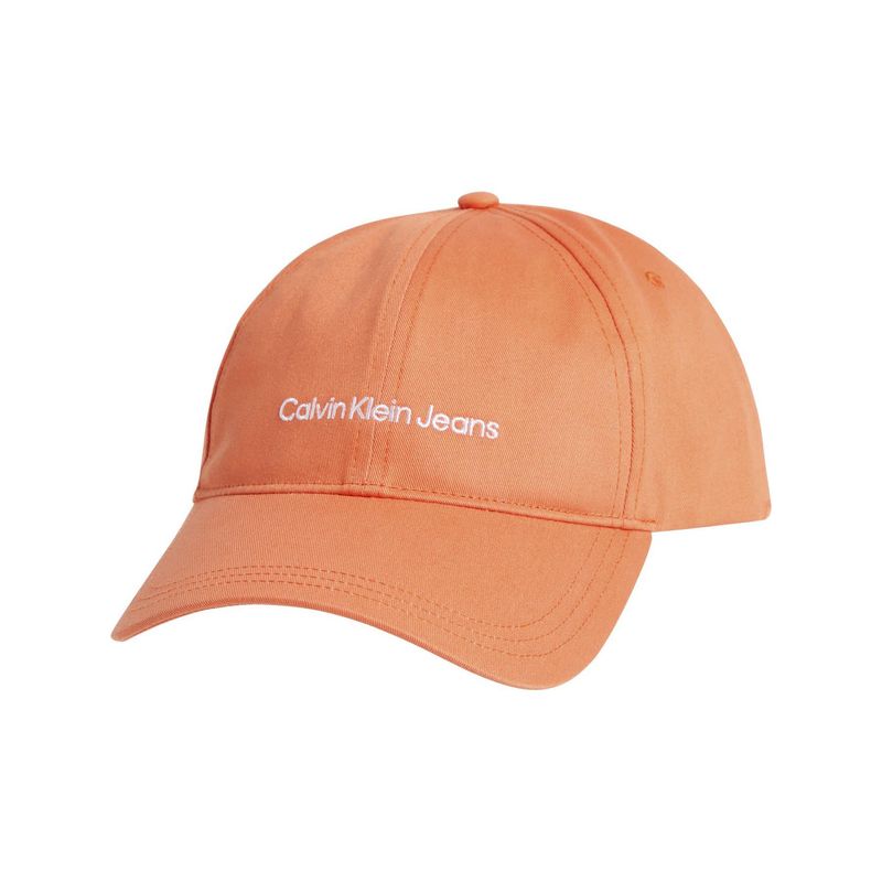CALVIN KLEIN - Gorra De Algodón Orgánico Con Logo Hombre Naranja Calvin Klein