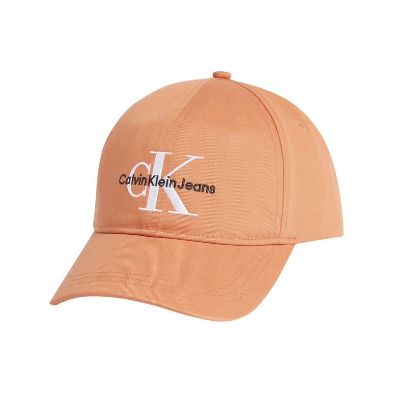 CALVIN KLEIN - Gorra De Algodón Orgánico Con Logo Hombre Naranja Calvin Klein