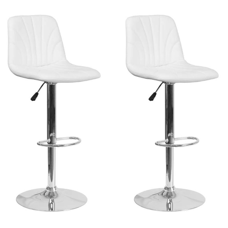 MOBLIHOUSE - Set X2 Silla Bar Acolchada Diseño Moderno Con Base Giratoria Shell