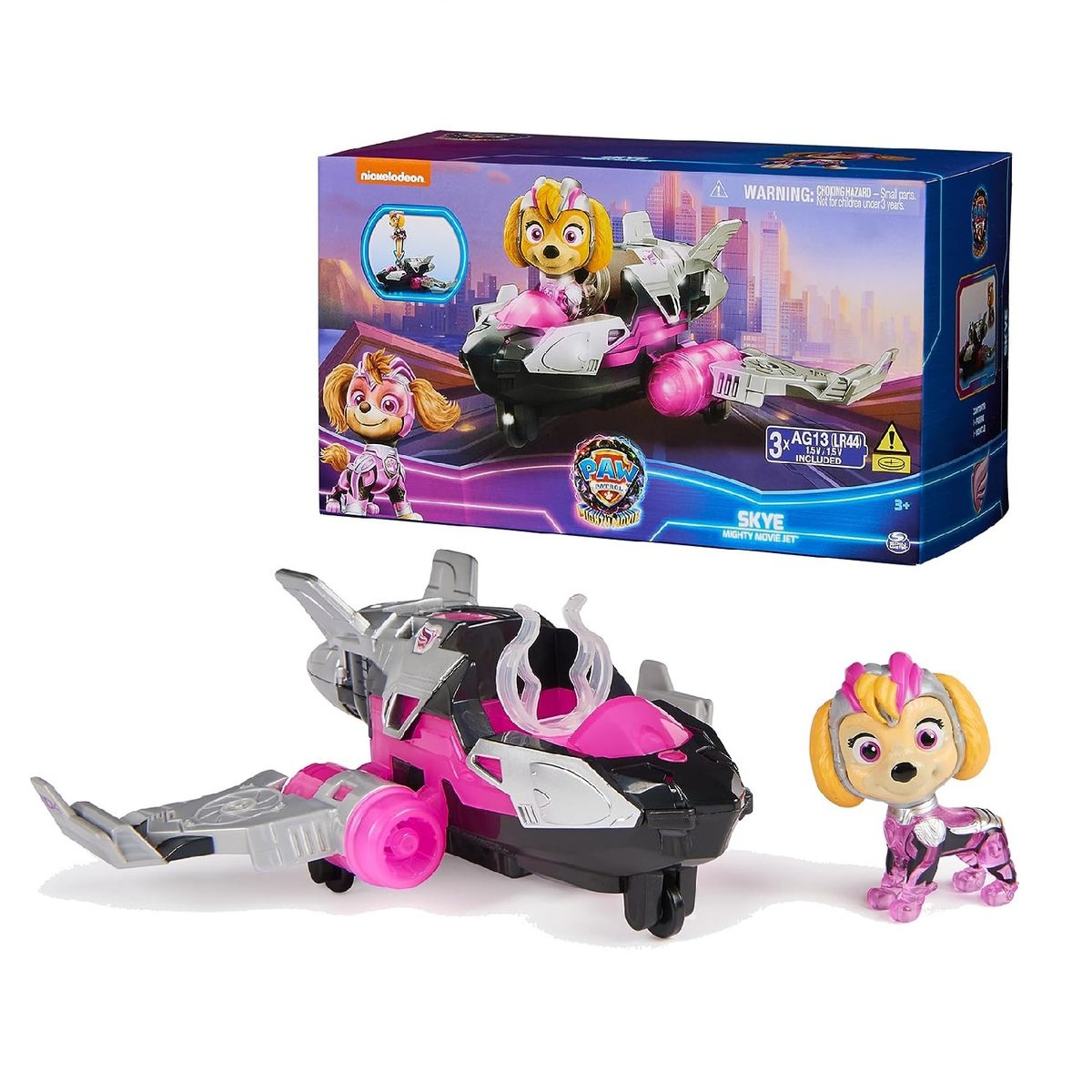 SPIN MASTER - Paw Patrol Carritos Mighty Pups Skye Luces Y Sonidos