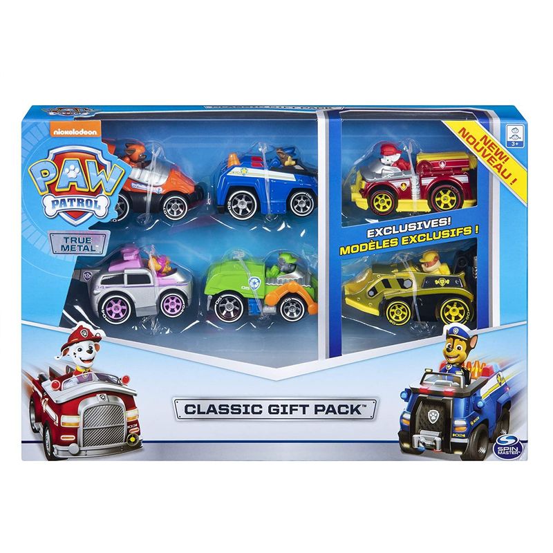 SPIN MASTER - Paw Patrol Set X6 Carritos Metal Escala 155 Originales