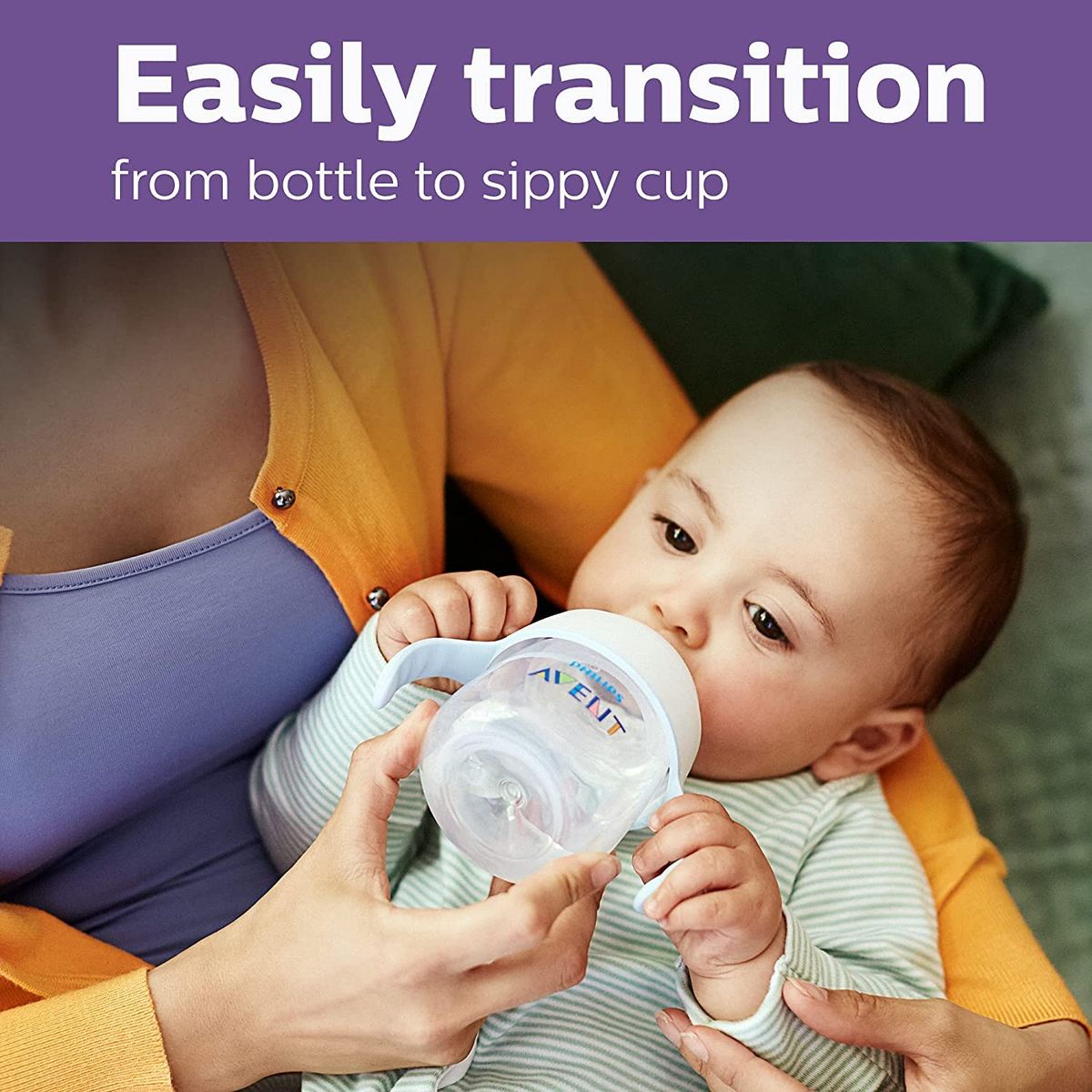 AVENT - Vaso Entrenador Avent 2en1 5oz Chupo+ Boquilla Blanda
