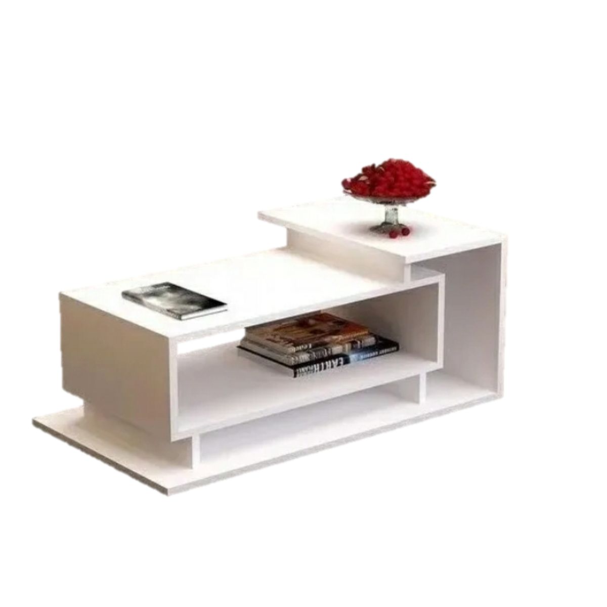 GENERICO - Mesa de centro moderna minimalista blanca_.