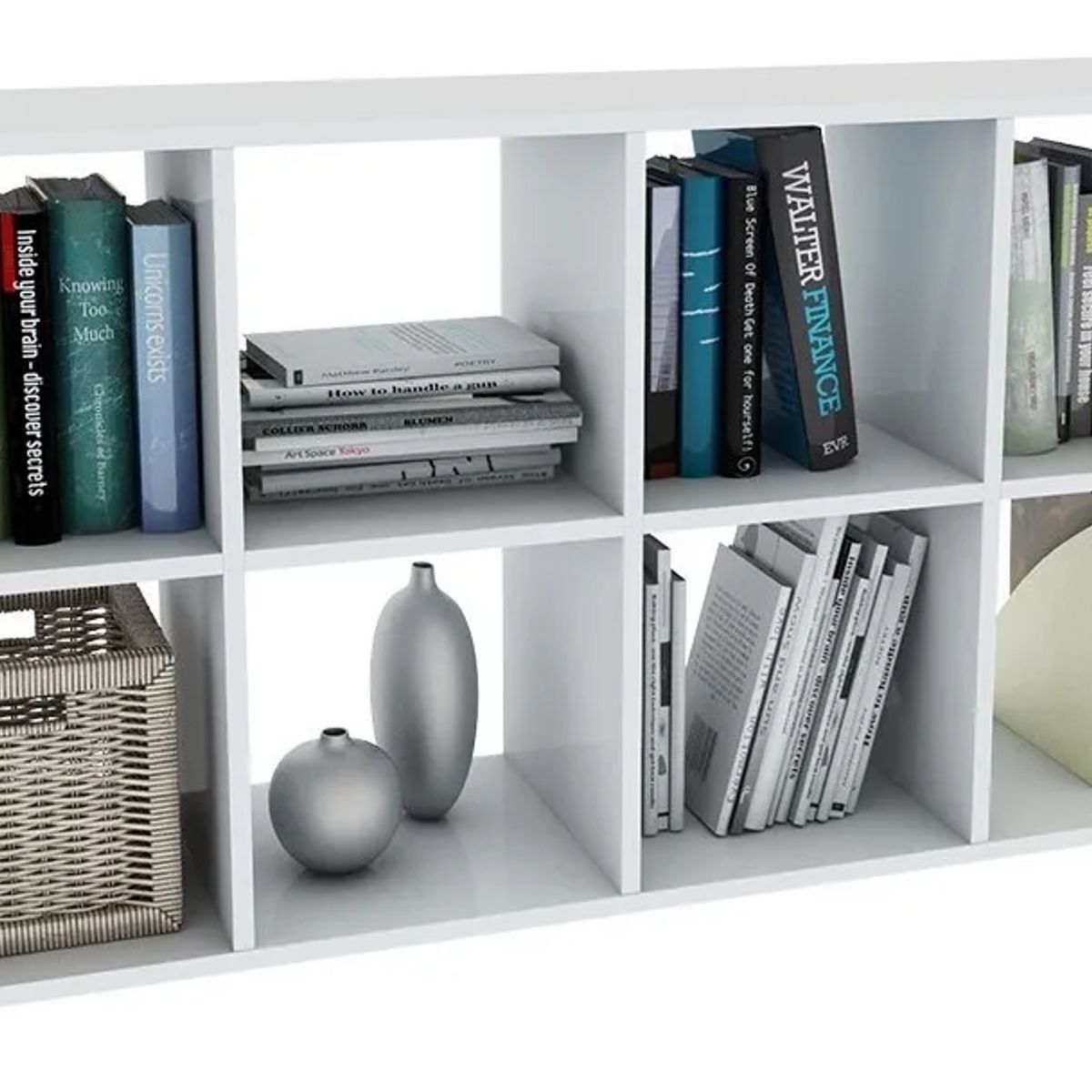 GENERICO - Mueble organizador de juguetes hogar 8 cubos blanco