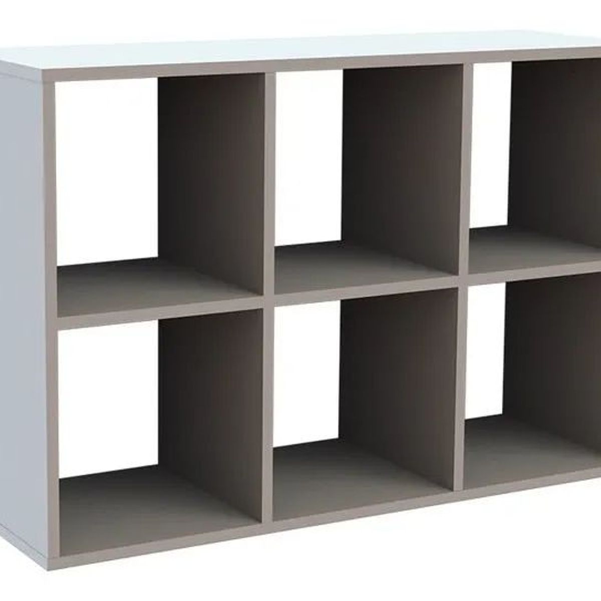 GENERICO - Mueble organizador de juguetes hogar 6 cubos blanco