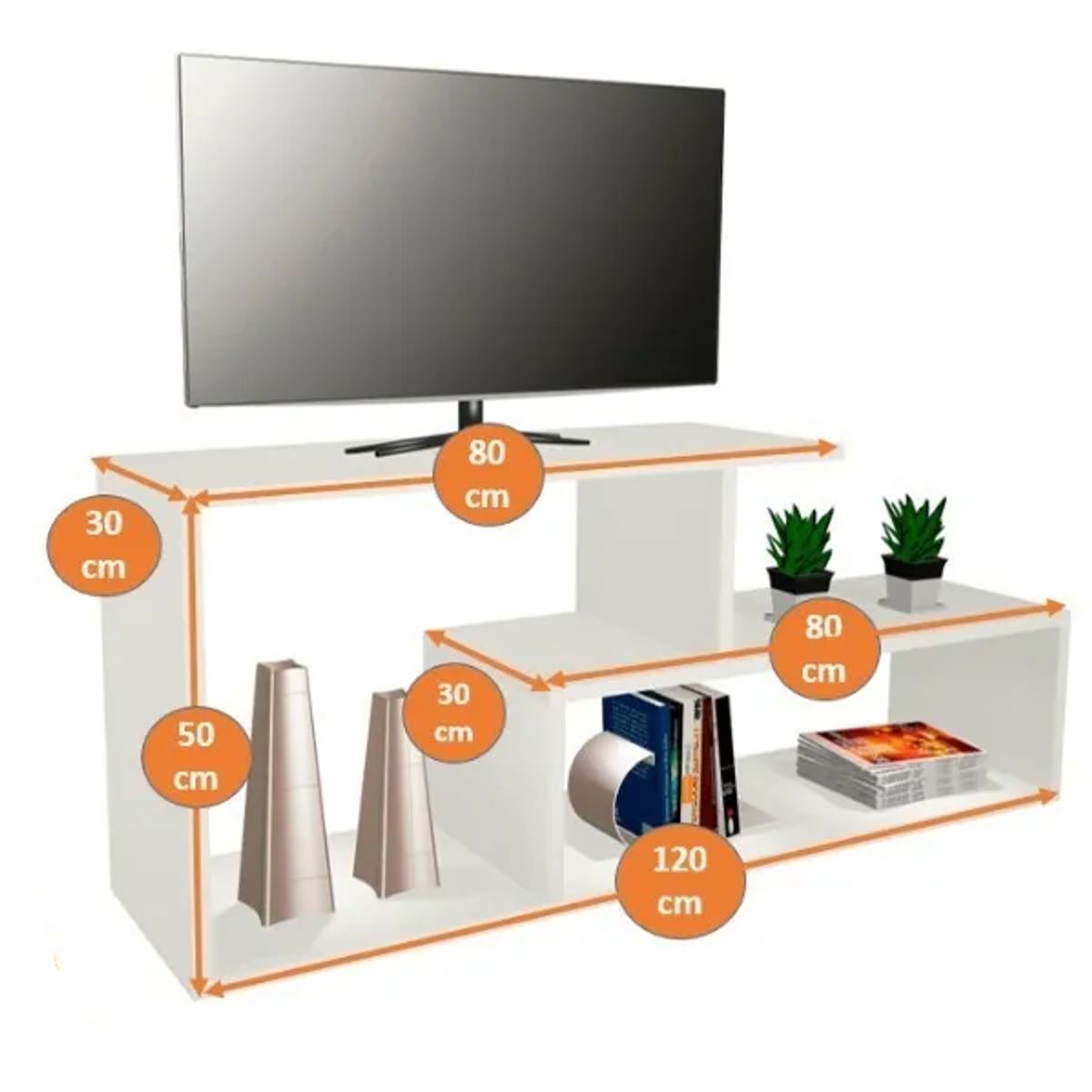 GENERICO - Mesa tv mueble para televisor moderna Wengue