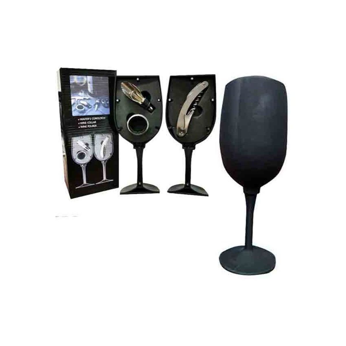 GENERICO - Copa sacacorchos vertedor vino anillo botellas regalo hombre