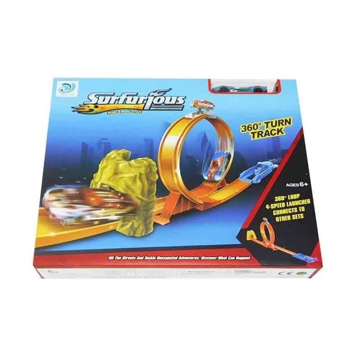 GENERICO - Pista carros 360 cars coche lanzador juguete + 2 corros auto