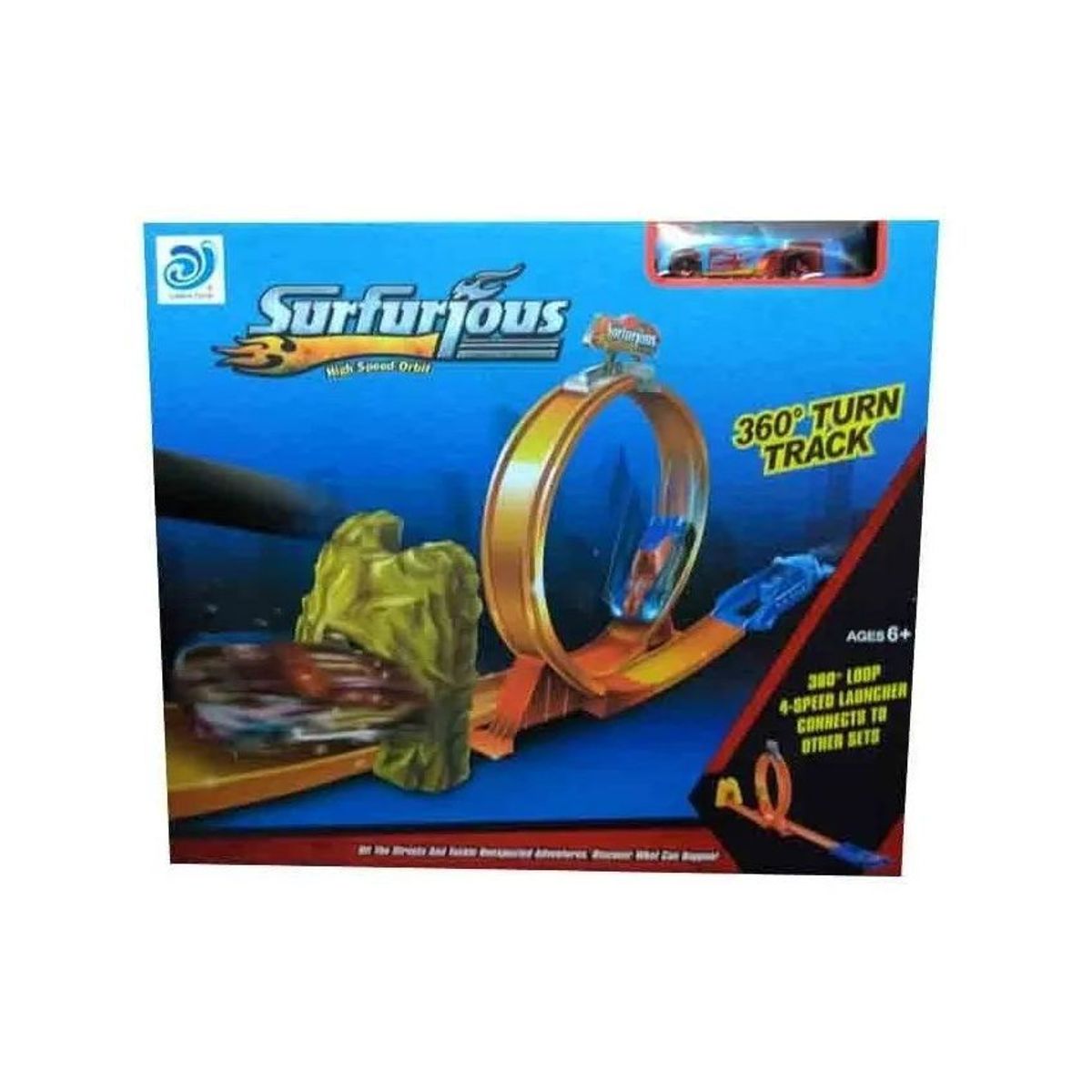 GENERICO - Pista carros 360 cars coche lanzador juguete + 2 corros auto