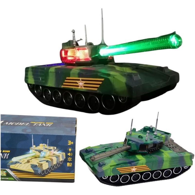 GENERAL - Carro tanque militar juguete con luces sonido