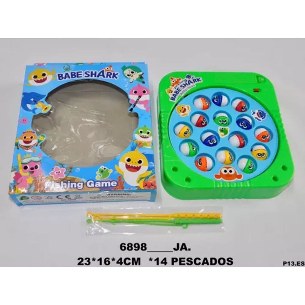 GENERICO - Juego mesa clásico pescar 14 pescados caña iman