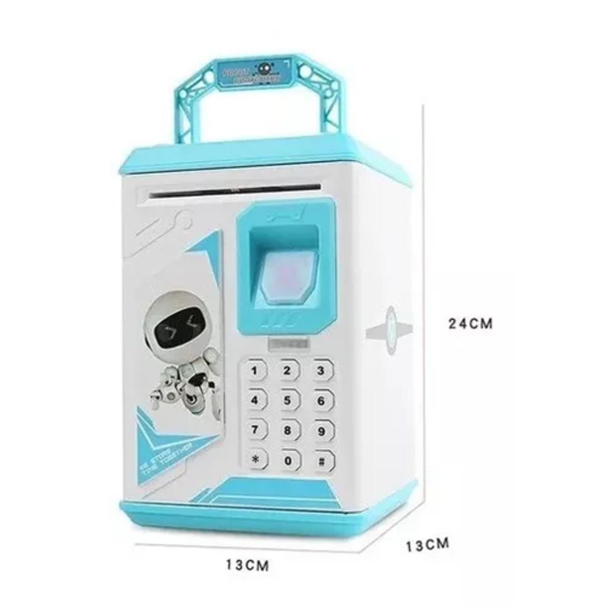 GENERICO - Alcancía electrónica con clave juguete niño azul