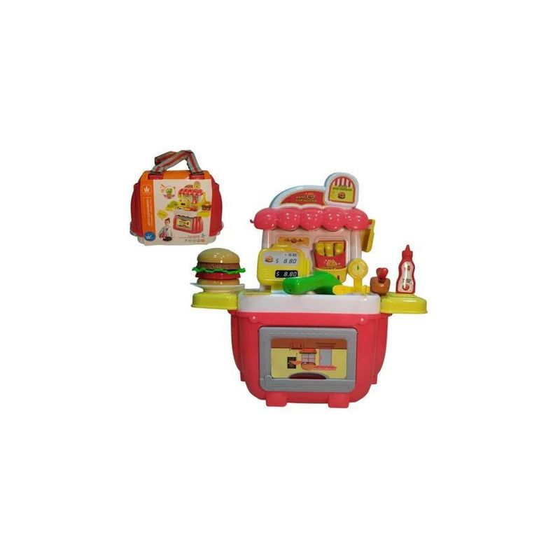 GENERICO - Juguete set de accesorios comidas rapidas maleta para niños