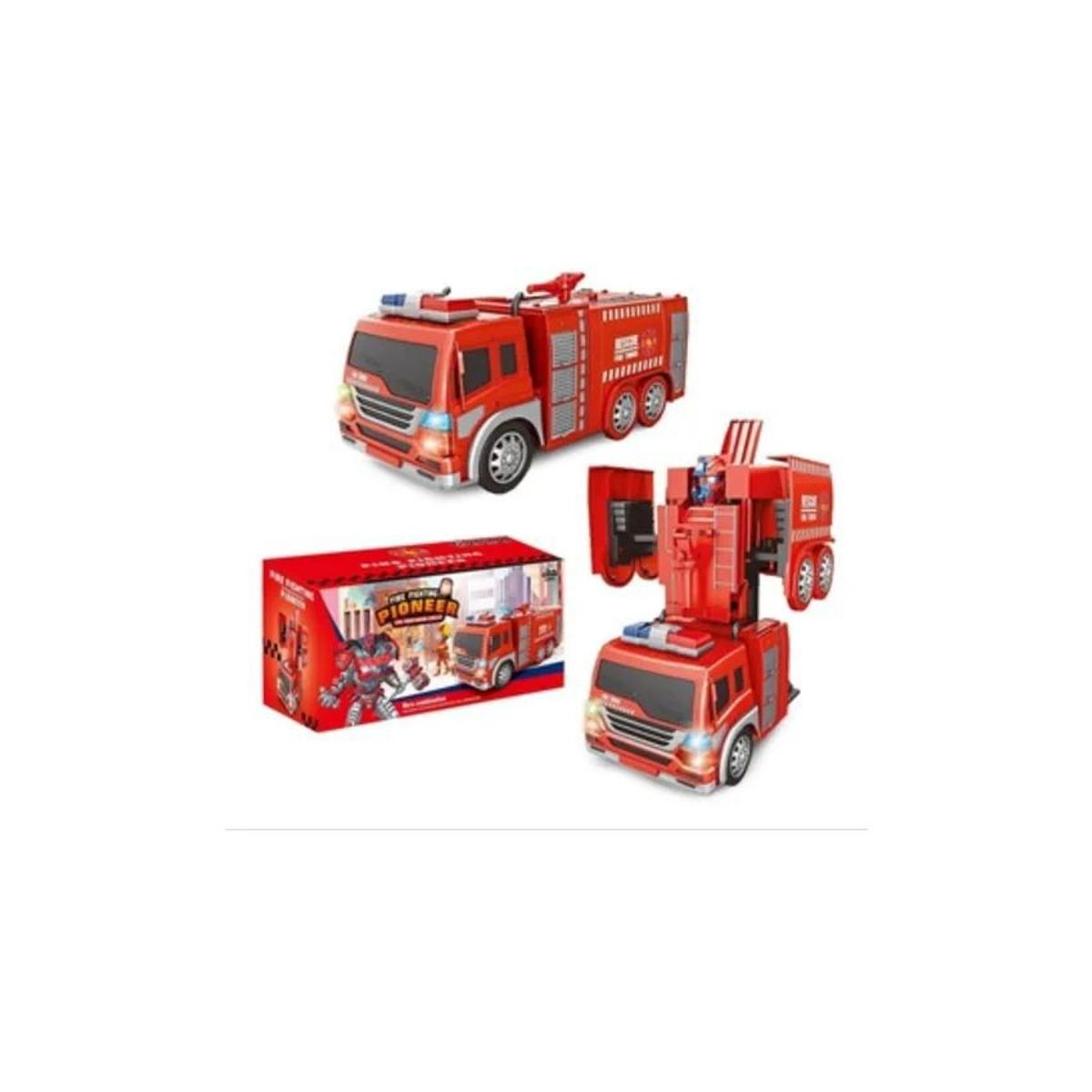 GENERICO - Camión bomberos transformers juguete carro de rescate