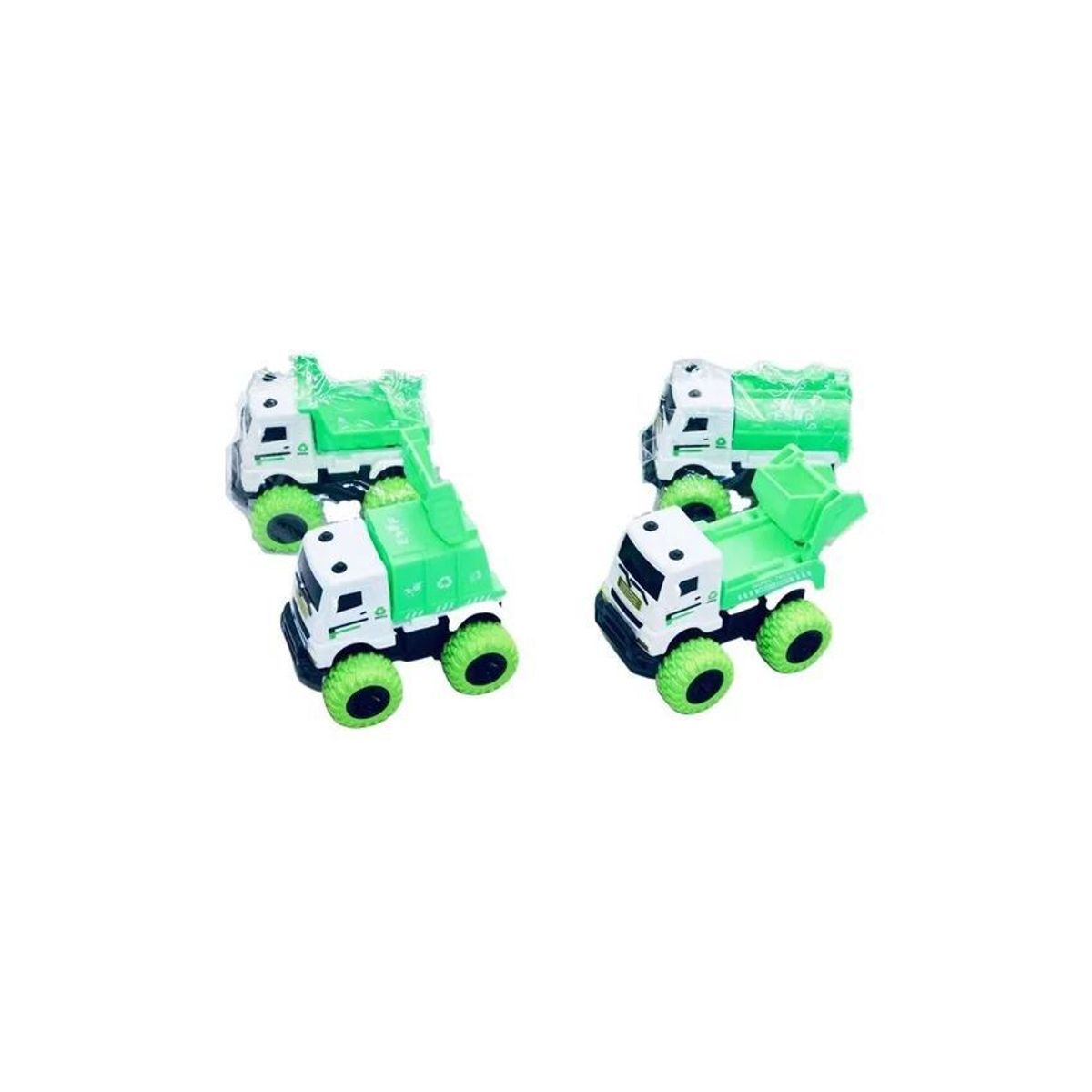 GENERICO - 4 camiones de basura con llantas enormes niños pequeños