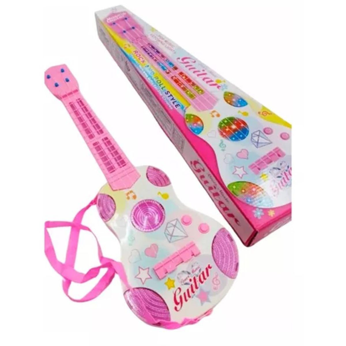 GENERICO - Guitarra juguete luces sonido niños regalo instrumento niña