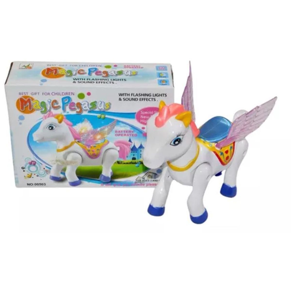 GENERICO - Juguete corcel pegasus unicornio my little pony alas niñas