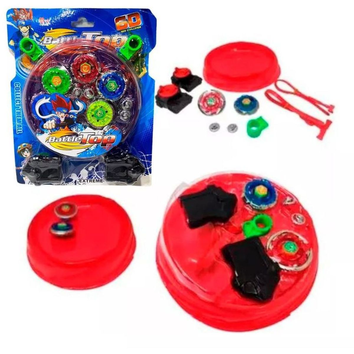MAZUGI - Stadio de batalla beyblade generico +dos beyblade juguete