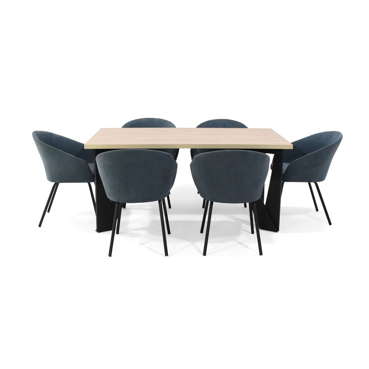 VENECIA - Set de Comedor 6P Brixton con Sillas Aurora Gris_.
