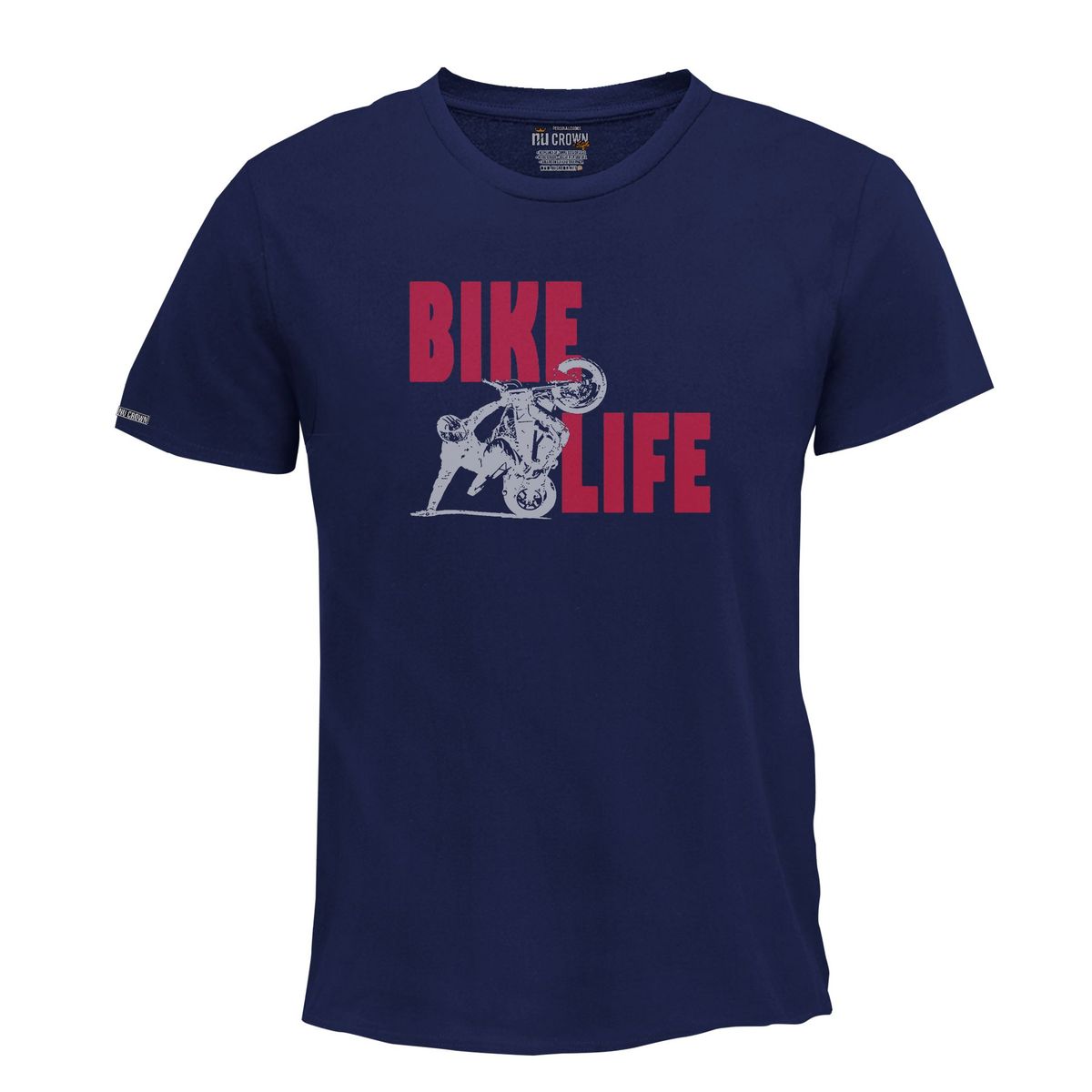 CREACIONES NU CROWN - Camiseta Bike Life Bicicleta Moto stunt Hombre Color Azul