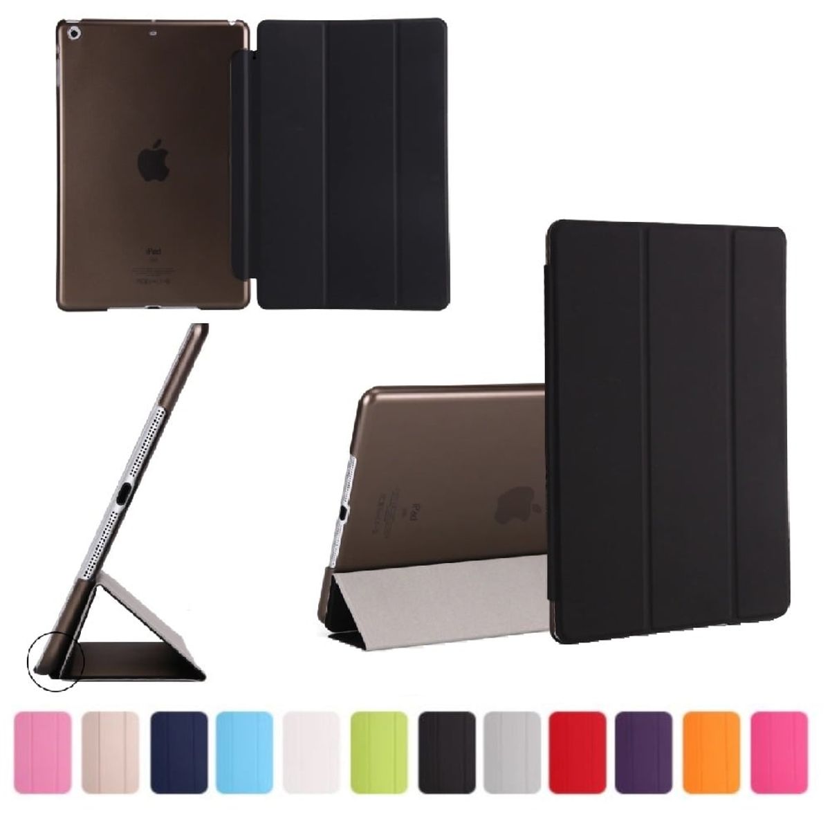 GENERICO - Estuche Protector Magnético Tipo Smart Case Para Ipad 10.2 7a, 8a y 9a Generación - Negro