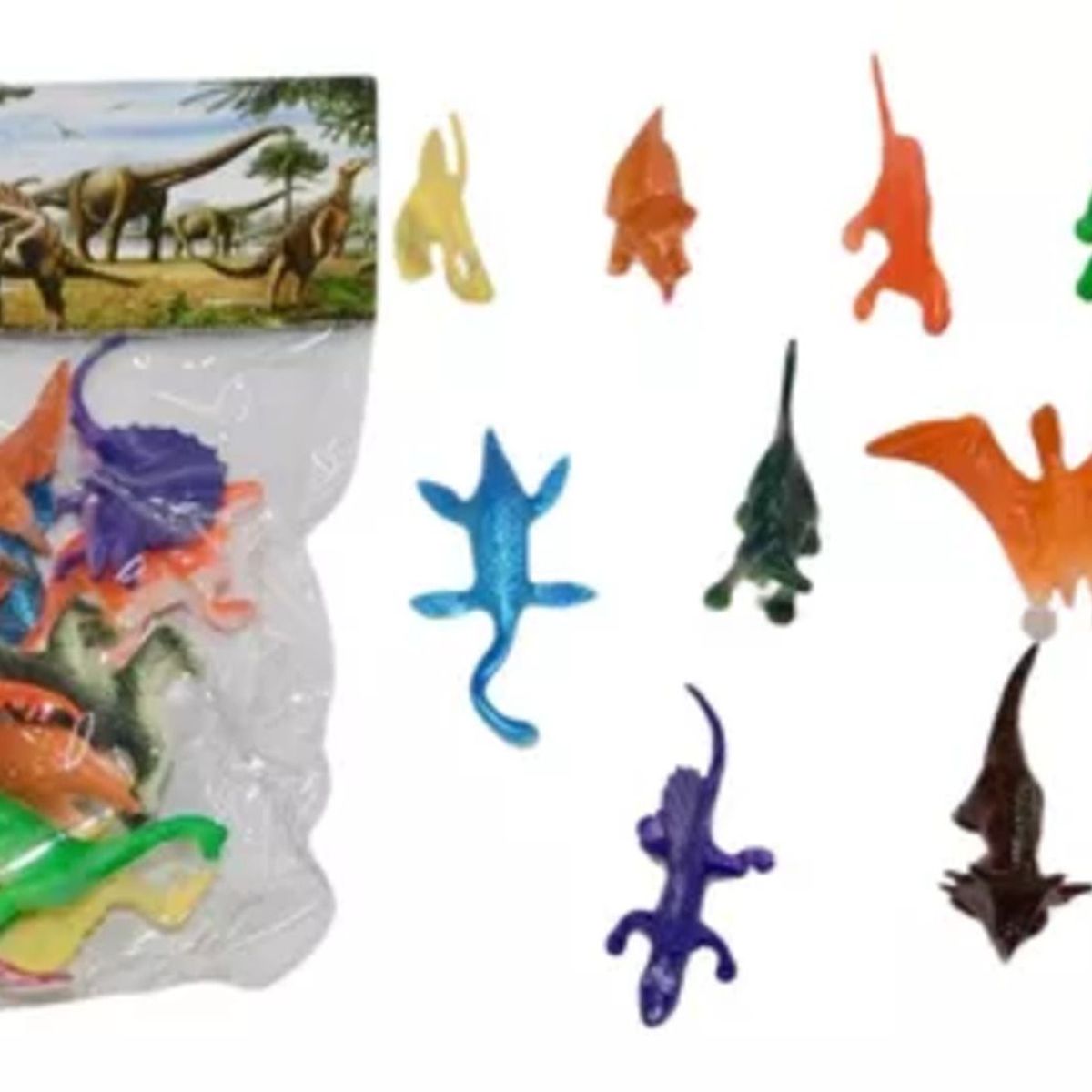 MAZUGI - Dinosaurios Pequeños Por 10und Goma Juguetes