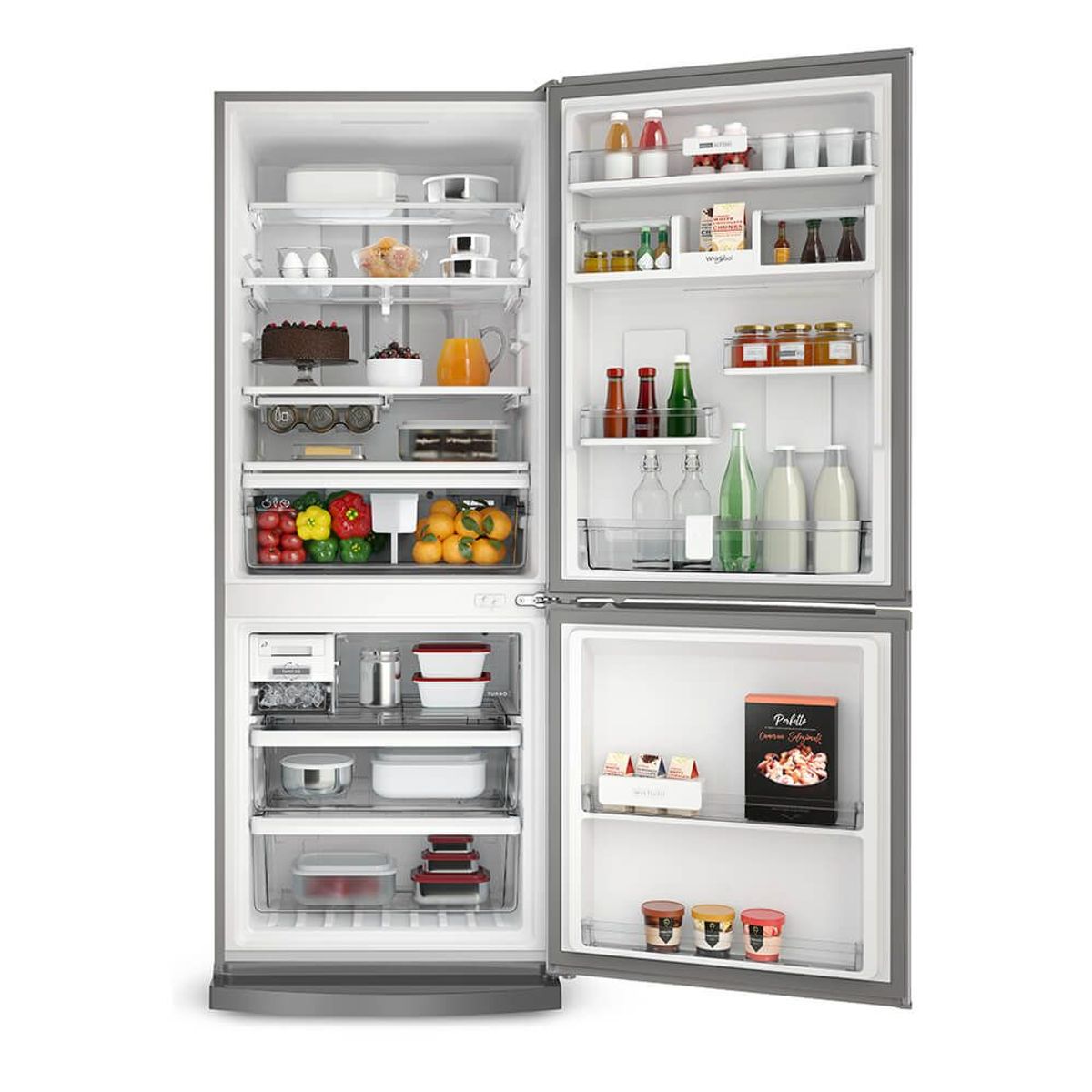 WHIRLPOOL - Nevera Bottom Mount Xpert Inverter Acero Inoxidable Antifing