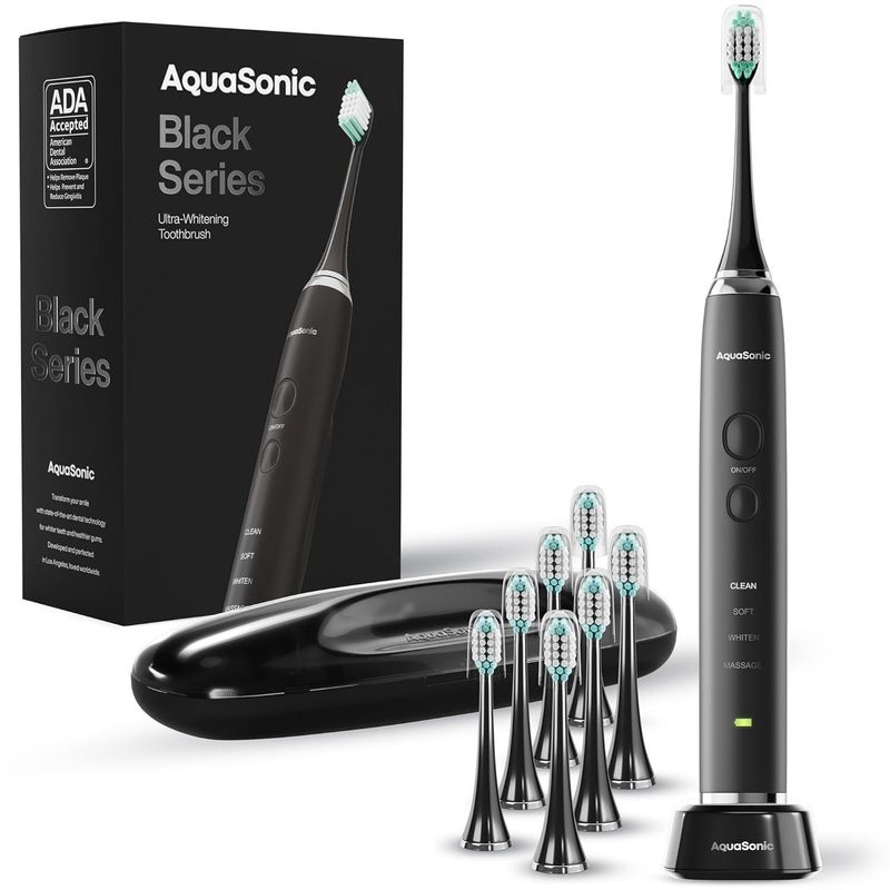 ONE PIXEL - Cepillo De Dientes Electrico AquaSonic Negro 8 Cabezales