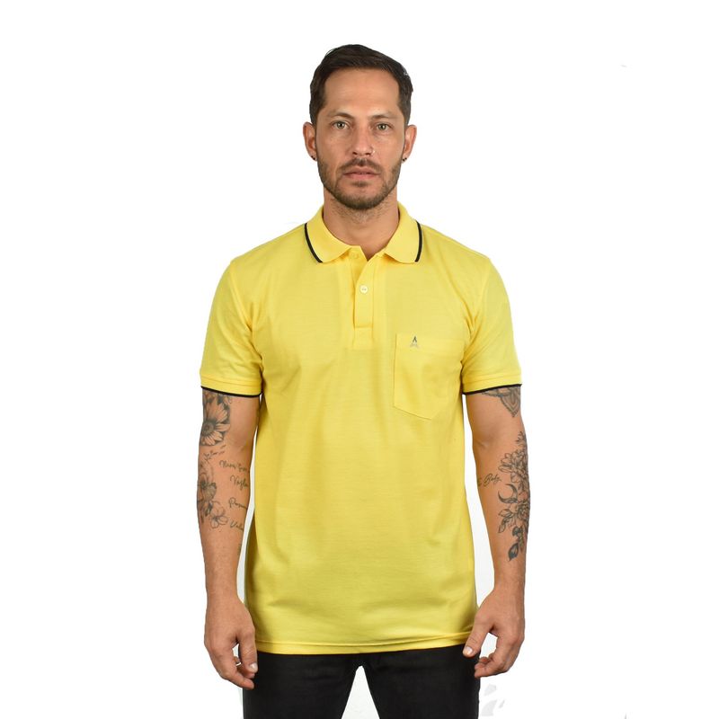 HAMER - Camiseta tipo polo para hombre Hamer con bolsillo