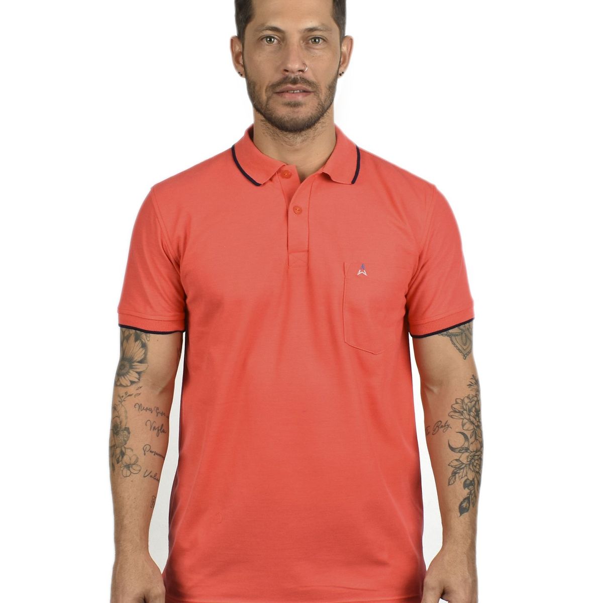 HAMER - Camiseta tipo polo para hombre Hamer con bolsillo.