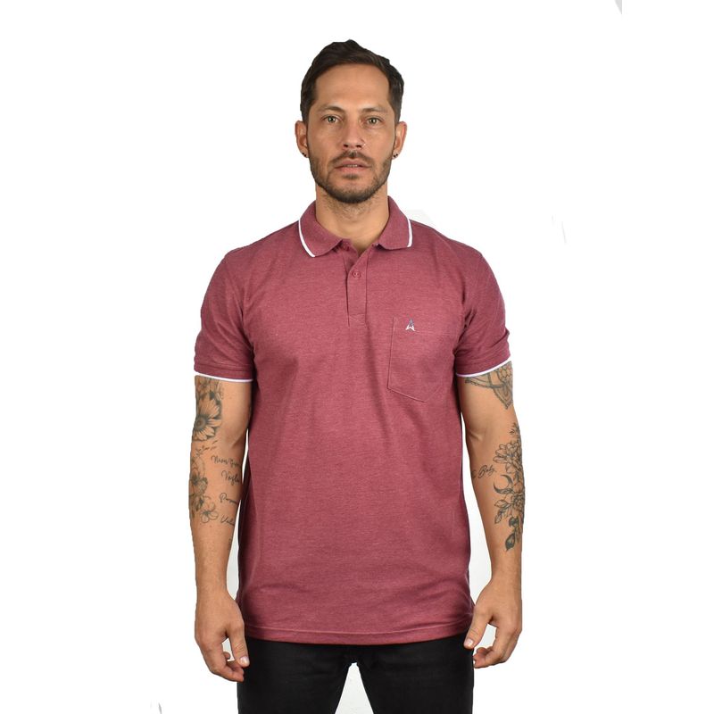 HAMER - Camiseta tipo polo para hombre Hamer con bolsillo.