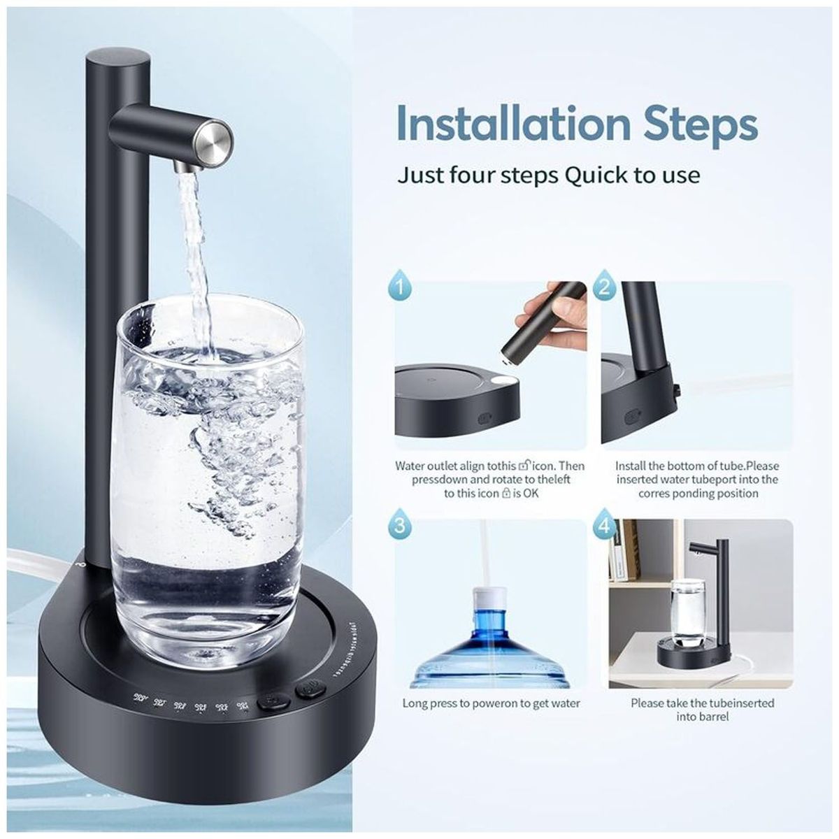 ONE PIXEL - Dispensador De Agua Botellon Bomba Electrica Portatil