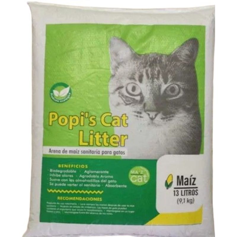 WOOD PETS - ARENA SANITARIA PARA GATOS DE MAIZ 9.1 KG.