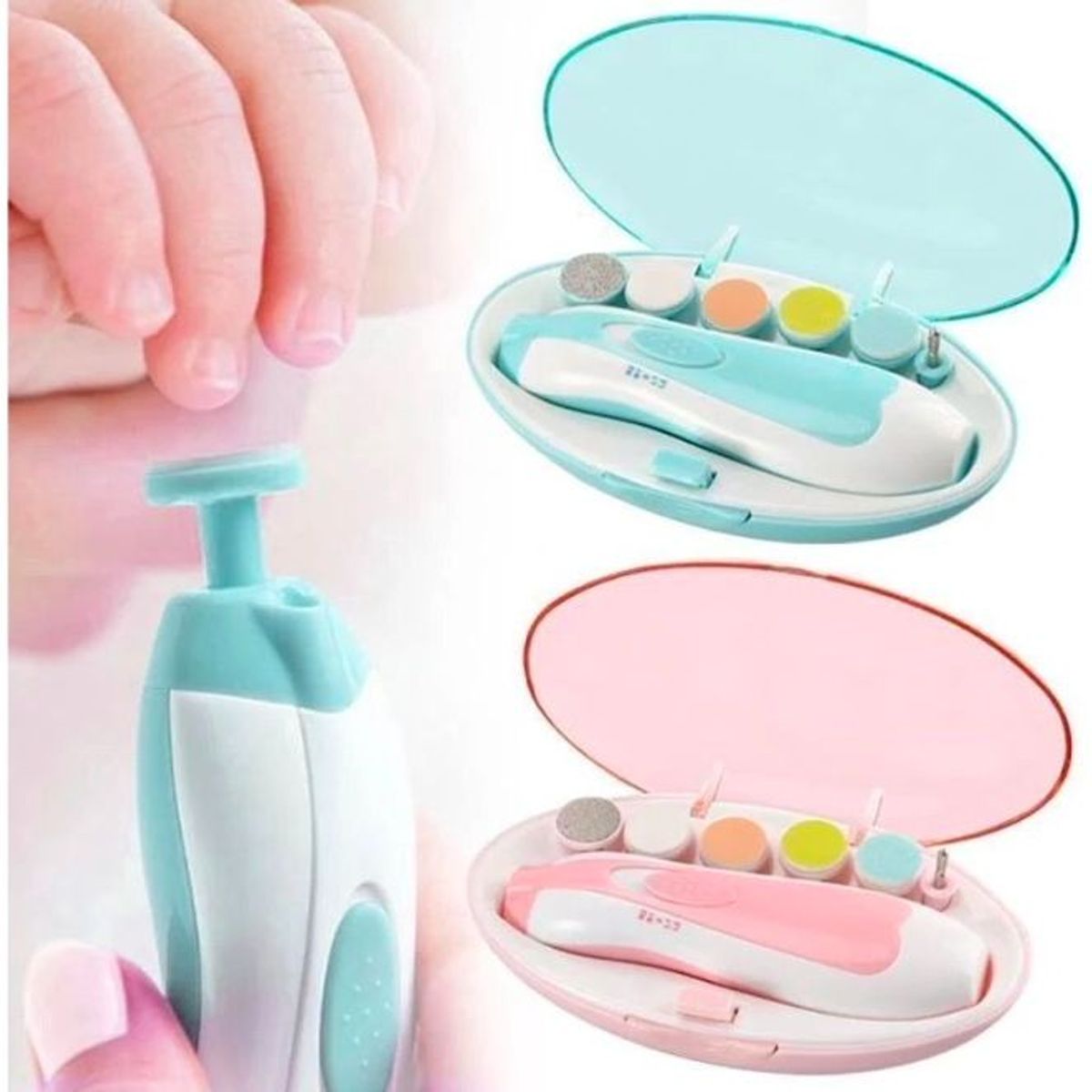 GENERICO - Lima Eléctrica Uñas Para Bebes Rosada