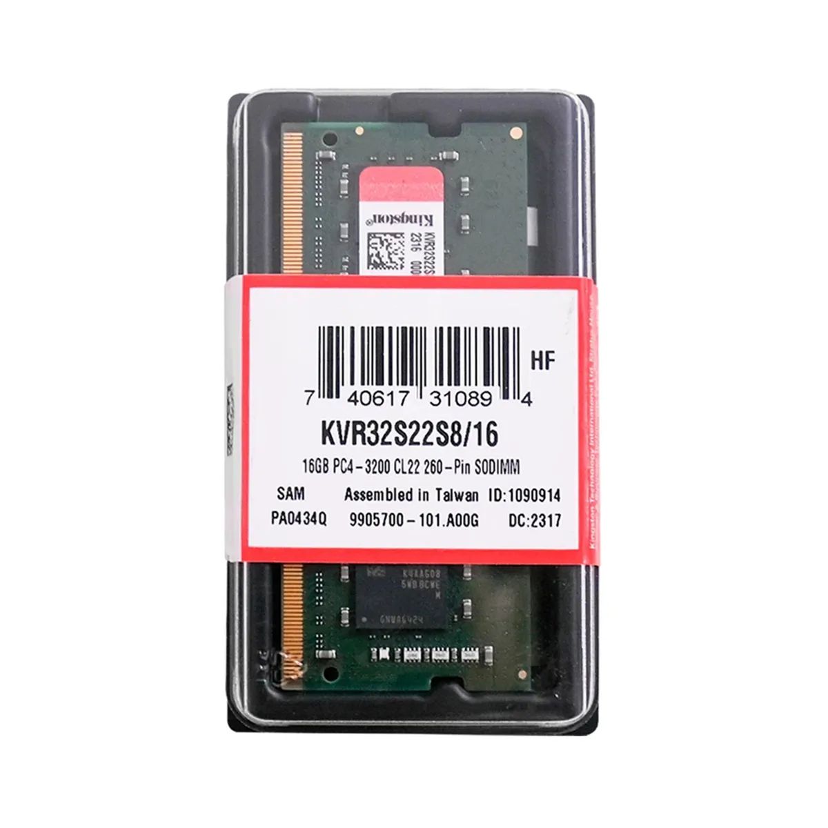 KINGSTON - MEMORIA RAM DDR4 16GB 3200 PORTATIL KINGSTON