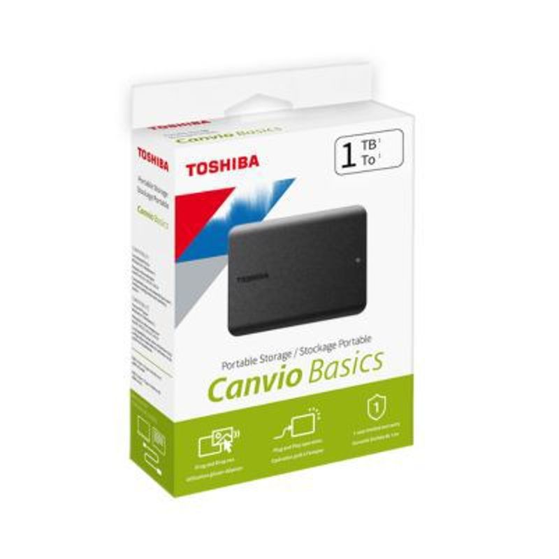 TOSHIBA - Disco duro externo toshiba 1 tb canvio basics 3.0