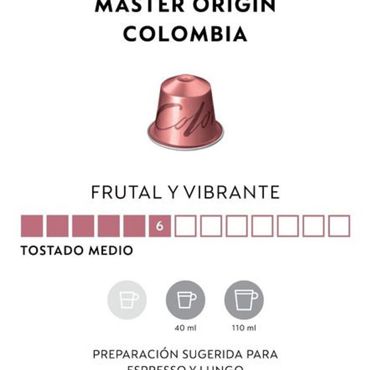 NESPRESSO - Cápsulas Café Nespresso Master Origin Colombia Pack X 100