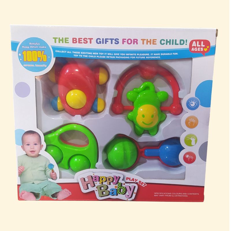 GENERICO - Sonajero juguete para bebés x 4 unidades