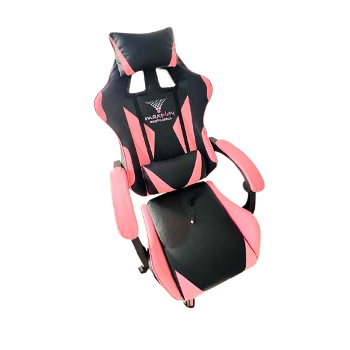 GENERICO - Silla Gamer Vibracion Lumbar Rosanegro