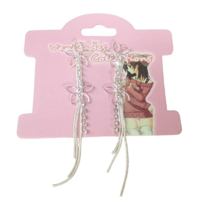 VANIDADES COLLECTIONS - Aretes Para Mujer Flor Largos Aretes Topos De Moda_.