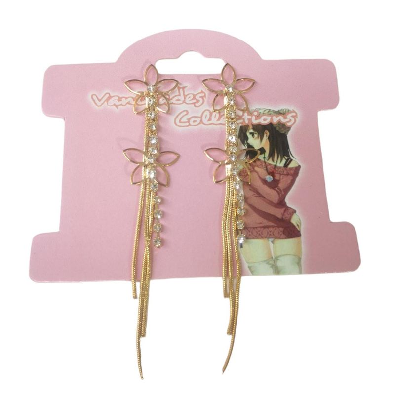 VANIDADES COLLECTIONS - Aretes Para Mujer Flor Largos Aretes Topos De Moda_.