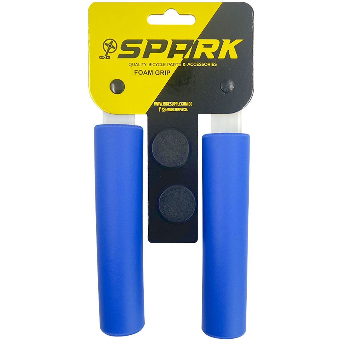 SPARK - Mangos Grips Bicicleta Spark Azul Silicona Puños Cómodos Mtb