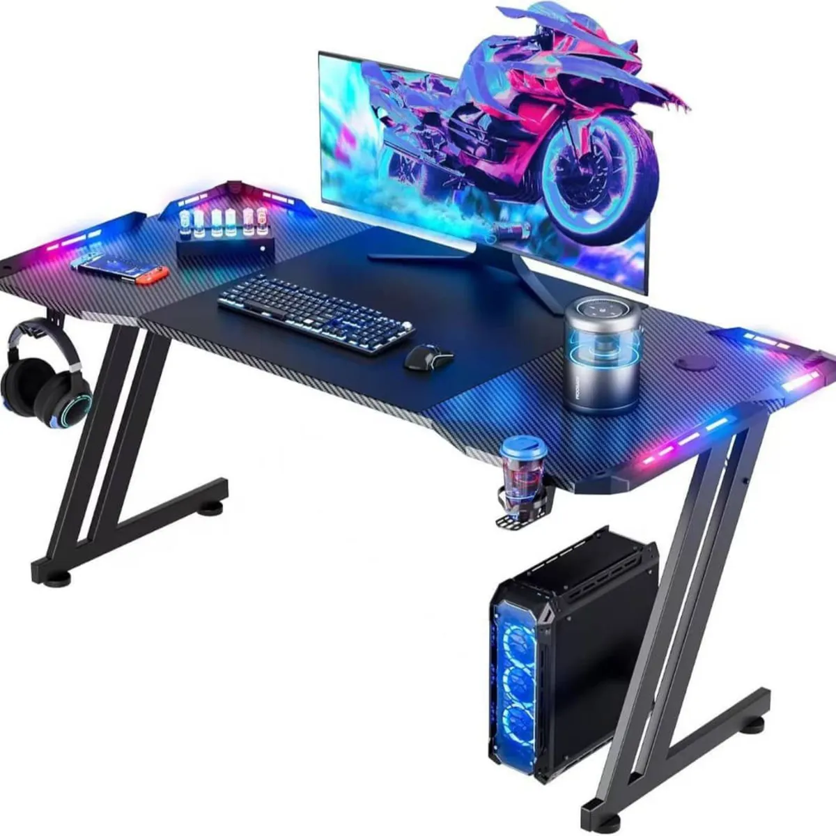 GENERICO - Escritorio Gamer RGB LED control MaxPlayGT RGB Desk