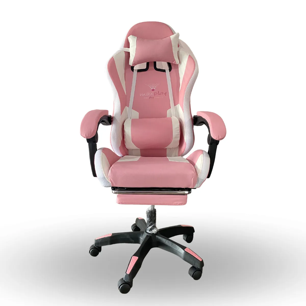 GENERICO - Silla Gamer Vibracion Lumbar Rosa Reposapies
