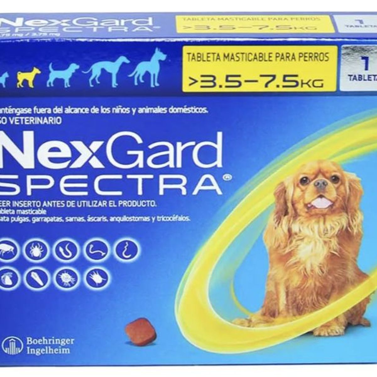 BOEHRINGER INGELHEIM - Nexgard spectra 3.5 a 7 antipulgas para perro