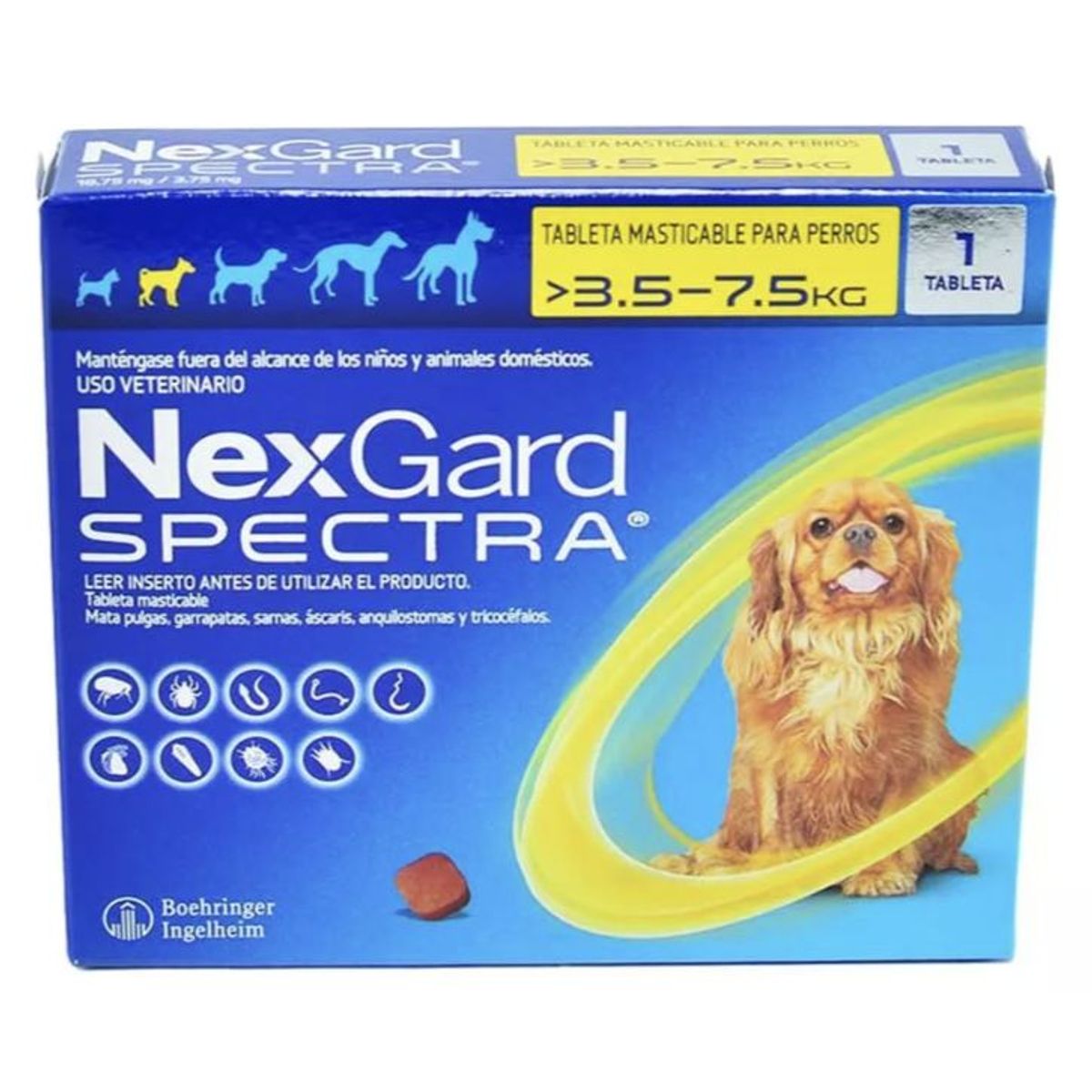 BOEHRINGER INGELHEIM - Nexgard spectra 3.5 a 7 antipulgas para perro