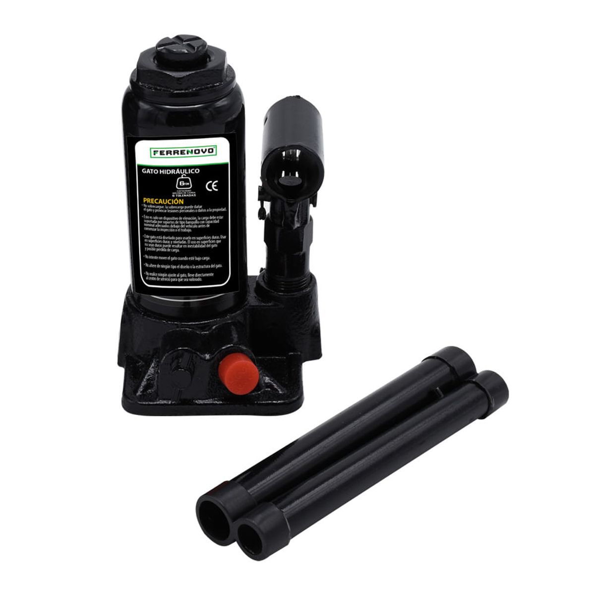 FERRENOVO - Gato Hidráulico Tipo Botella Ferrenovo Autos 6 Toneladas