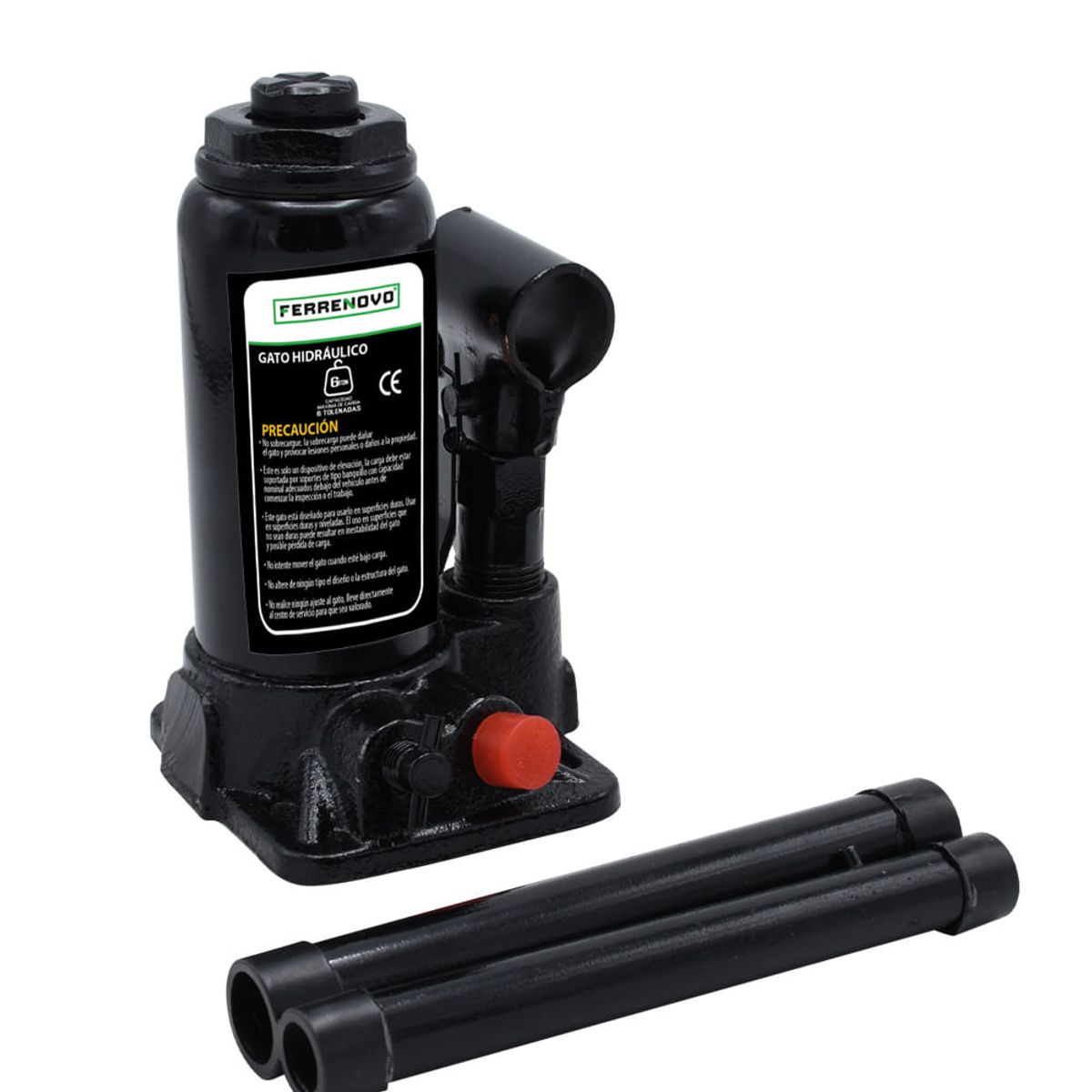FERRENOVO - Gato Hidráulico Tipo Botella Ferrenovo Autos 6 Toneladas