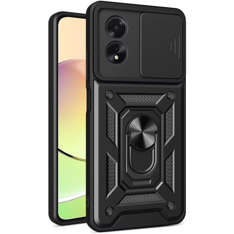 GENERICO - Funda Case Protector Cámara Slider Compatible Honor X5 Plus 4G Negro