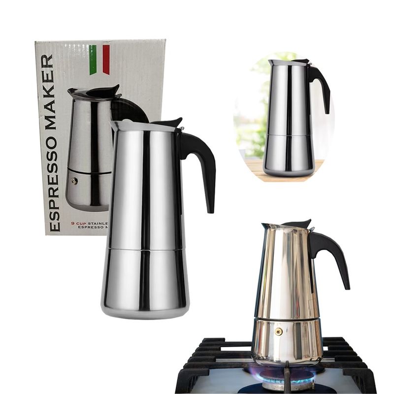 LANZURY IMPORTACIONES - Cafetera Express En Acero Inoxidable 9 Tazas